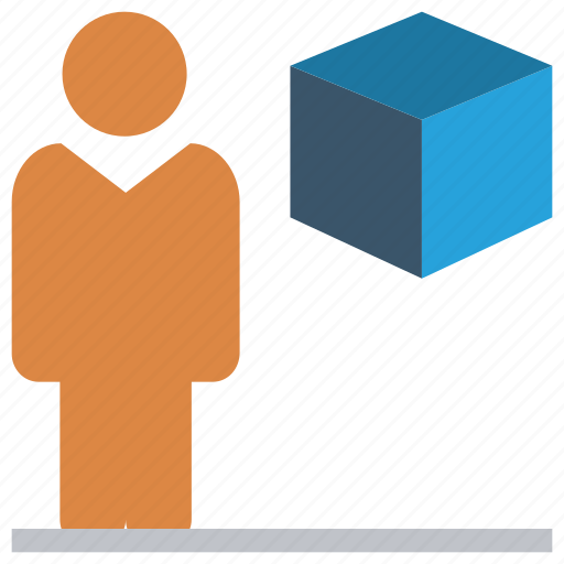 Box, carton, employee, male, management, user icon - Download on Iconfinder