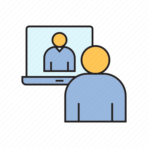 Chat, computer, online conference, online meeting, talking, working icon - Download on Iconfinder