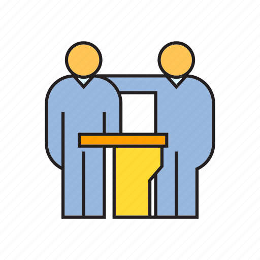 Colleague, companion, people, registration, table, workmate icon - Download on Iconfinder
