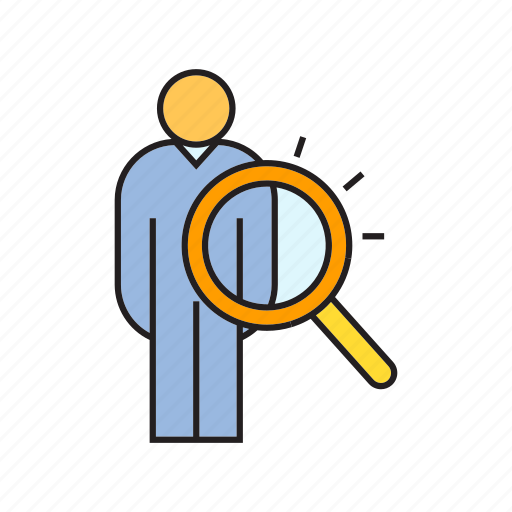 Human resource, magnifier, people, recruiting, search icon - Download on Iconfinder