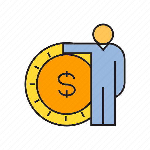 Business man, coin, finance, investor, money, people icon - Download on Iconfinder
