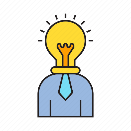 Business man, creative, idea, light bulb, think icon - Download on Iconfinder