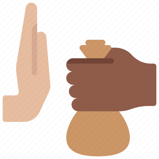 Turn, down, bribe, corrupted, sayno, bribery icon - Download on Iconfinder