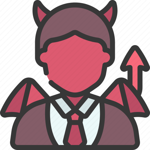 Devil, business, man, corrupted, evil, user icon - Download on Iconfinder