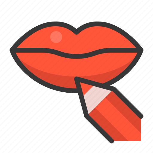 Beauty Cosmetic Draw Lips Makeup Pencil Icon Download On Iconfinder
