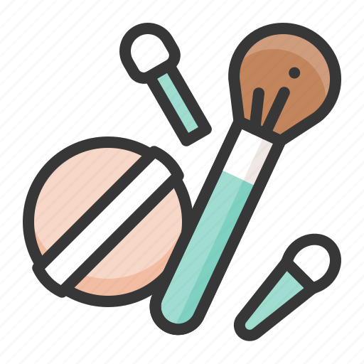 Brush, cosmetic, makeup, powder puff, powder brush icon - Download on Iconfinder