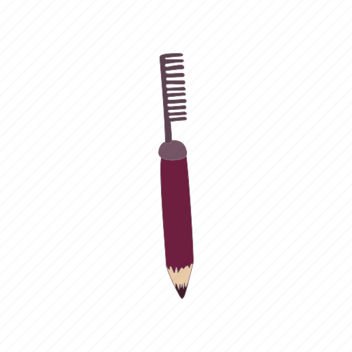 Cartoon, comb, cosmetic, eye, eyeliner, makeup, pencil icon - Download on Iconfinder