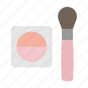 blush, on, compact, powder, brush, makeup, cosmetic