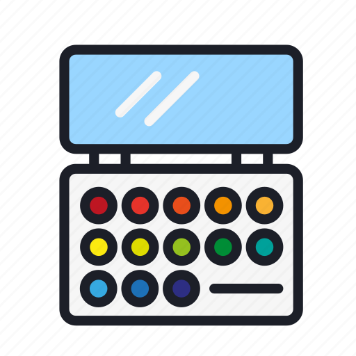 Beauty, cosmetic, cosmetics, eye, kit, make up, shades icon - Download on Iconfinder