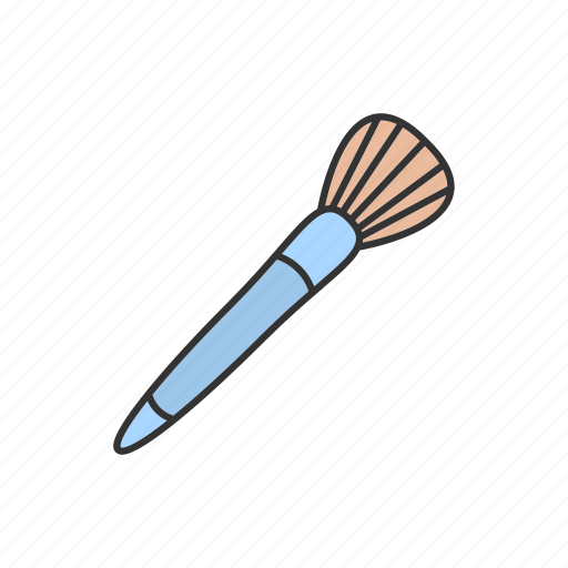 Blush, blusher, brush, face, makeup, powder, tool icon - Download on Iconfinder