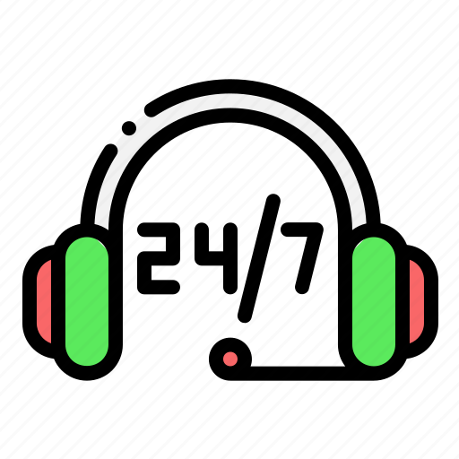 Hours, support, headphone, customer, service, headphones, microphone icon - Download on Iconfinder