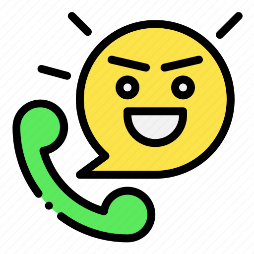 Happy, telephone, phone, call, communications, talking icon - Download on Iconfinder