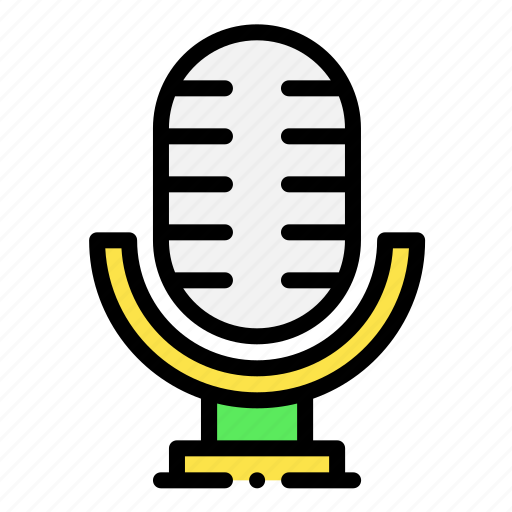 Microphone, ui, voice, recording, recorder, radio, vintage icon - Download on Iconfinder