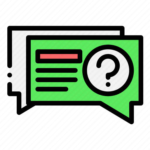 Questions, and, answer, question, chat, talk, conversation icon - Download on Iconfinder