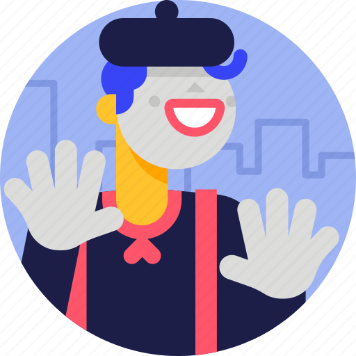 Avatar, character, man, halloween, costume, clown, mime icon - Download on Iconfinder