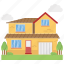 modern house flat icon, real estate concept 
