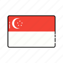country, flag, globe, nation, national, singapore, world