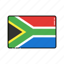 africa, country, flag, nation, national, south, world