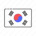 country, flag, korea, nation, national, south, world