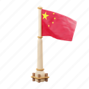 chinese, flag, national, sign, country flag, marker, flag icon, flag 3d, country