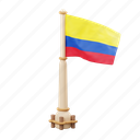 colombia, national, sign, country flag, marker, flag icon, flag 3d, country