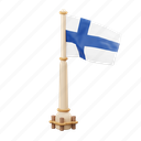 finland, flag, national, sign, country flag, marker, flag icon, flag 3d, country