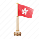 hongkong, flag, national, sign, country flag, marker, flag icon, flag 3d, country