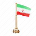iran, flag, national, sign, country flag, marker, flag icon, flag 3d, country