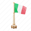 italy, flag, national, sign, country flag, marker, flag icon, flag 3d, country