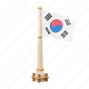 korea, flag, national, sign, country flag, marker, flag icon, flag 3d, country