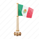 mexico, flag, national, sign, country flag, marker, flag icon, flag 3d, country