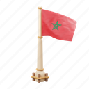 morocco, flag, national, sign, country flag, marker, flag icon, flag 3d, country