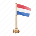netherlands, flag, national, sign, country flag, marker, flag icon, flag 3d, country