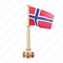 norway, flag, national, sign, country flag, marker, flag icon, flag 3d, country