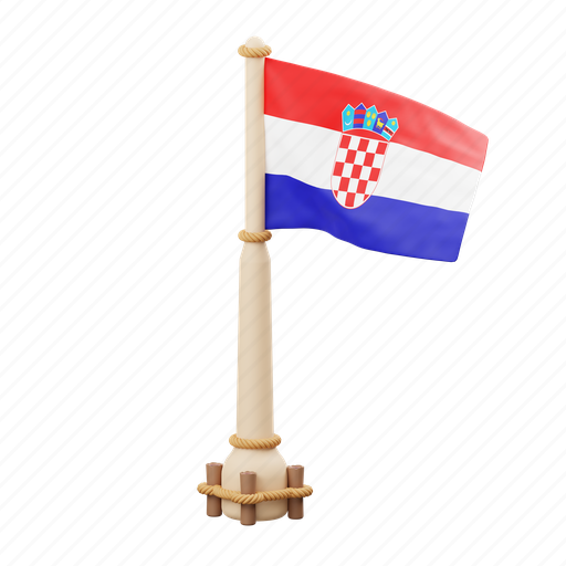 Croatia, national, sign, country flag, marker, flag icon, flag 3d icon - Download on Iconfinder