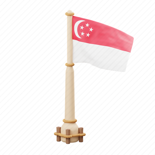 Singapore, flag, national, sign, country flag, marker, flag icon icon - Download on Iconfinder