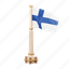 finland, flag, national, sign, country flag, marker, flag icon, flag 3d, country 