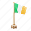 ireland, flag, national, sign, country flag, marker, flag icon, flag 3d, country 