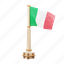 italy, flag, national, sign, country flag, marker, flag icon, flag 3d, country 
