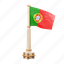portugal, flag, national, sign, country flag, marker, flag icon, flag 3d, country 