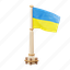 ukraine, flag, national, sign, country flag, marker, flag icon, flag 3d, country 