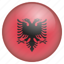 albania, country, flag, location, nation, navigation, pin 