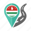 abkhazia, country, flag, location, nation, navigation, pin 