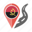 angola, country, flag, location, nation, navigation, pin 