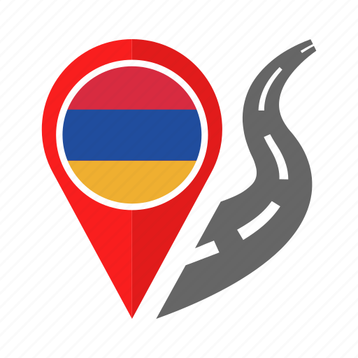 Armenia, country, flag, location, nation, navigation, pin icon - Download on Iconfinder