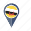 brunei, country, flag, location, nation, navigation, pin 
