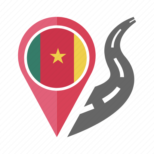 Cameroon, country, flag, location, nation, navigation, pin icon - Download on Iconfinder