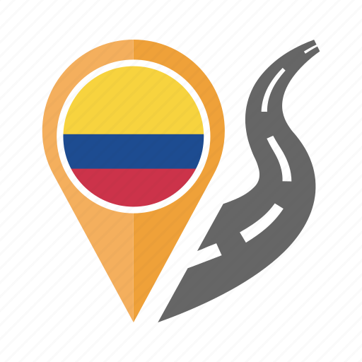 Colombia, country, flag, location, nation, navigation, pin icon - Download on Iconfinder