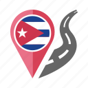 country, cuba, flag, location, nation, navigation, pin