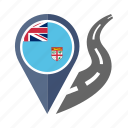 country, fiji, flag, location, nation, navigation, pin